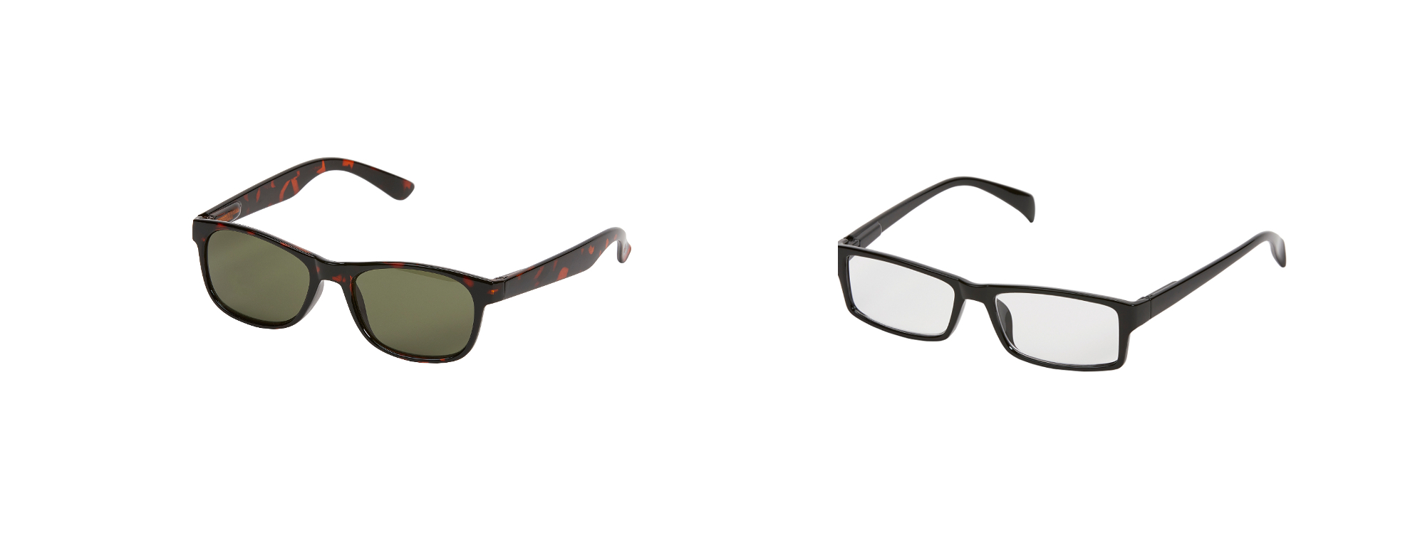 2er Set One Power Readers:  Scharz/eckig und Sonnenbrille
